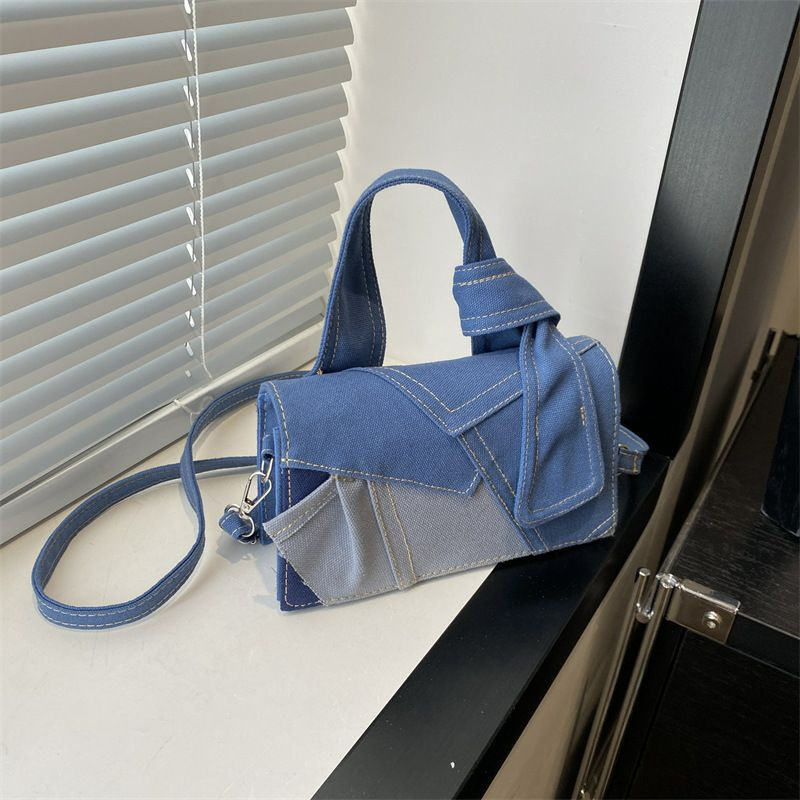 Sacs à main en denim pour femmes, sacs à bandoulière en toile, carré, chopper, fourre-tout, patchwork de luxe, marques initiées, créateur de mode tendance
