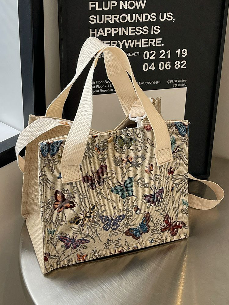 Sac En Toile de plage Décontracté De Grande Capacité, tendance Pour Femme